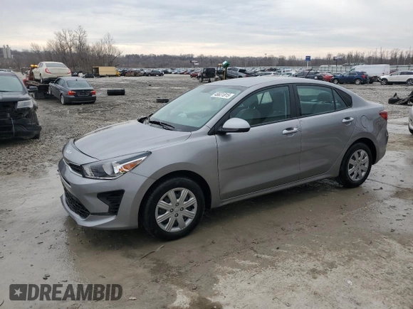 2023 Kia Rio S with VIN 3KPA24AD2PE603329, listed as a Copart auction lot 46631815 with 14,633 mi miles and Salvage Title. Bid and sale history available at carsss.com. Image 1.