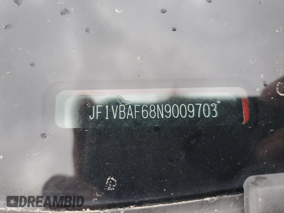 2022 Subaru WRX Premium с VIN JF1VBAF68N9009703, выставлен на аукционе Copart как лот 53311605 с пробегом 42 898 миль миль и Списание • Salvage title. История ставок и продаж доступна на DreamBid. Изображение 14.