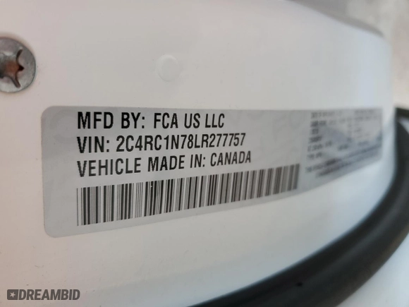 2020 Chrysler Pacifica Hybrid Limited with VIN 2C4RC1N78LR277757, listed as a Copart auction lot 51618035 with 50,133 mi miles and Clean Title. Bid and sale history available at carsss.com. Image 13.