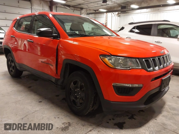 2018 Jeep Compass Sport z VIN 3C4NJDAB3JT402254, wystawiony jako IAAI lot #41830273 z przebiegiem 73 274 mil mil oraz . Historia ofert i sprzedaży dostępna na DreamBid. Obrazek 1.