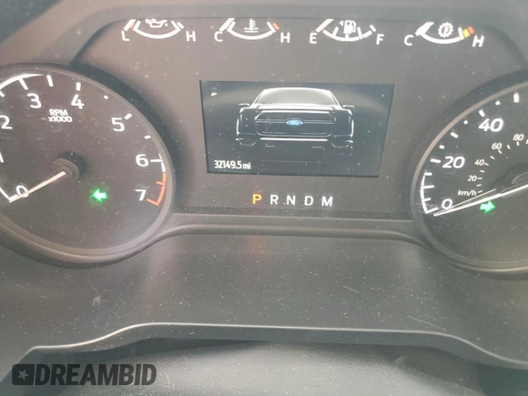 2021 Ford F-150 XL with VIN 1FTEX1EP8MFC94005, listed as a Copart auction lot 57518465 with 32,149 mi miles and Salvage title. Bid and sale history available at DreamBid. Image 9.