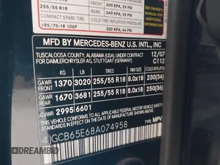 2008 Mercedes-Benz R 3.5L with VIN 4JGCB65E68A074958, listed as a IAAI auction lot 42609809 with 166,807 mi miles and . Bid and sale history available at DreamBid. Image 9.