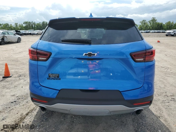 2024 Chevrolet Blazer LT with VIN 3GNKBDRS8RS201785, listed as a Copart auction lot 69718244 with 8,613 mi miles and Salvage Title. Bid and sale history available at carsss.com. Image 6.