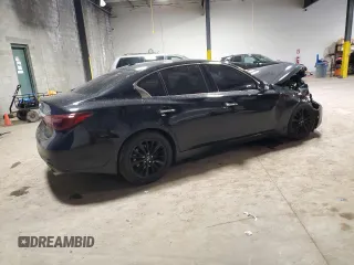 2022 Infiniti Q50 LUXE with VIN JN1EV7BR8NM340673, listed as a Copart auction lot 52626785 with 26,248 mi miles and Salvage Title. Bid and sale history available at carsss.com. Image 3.