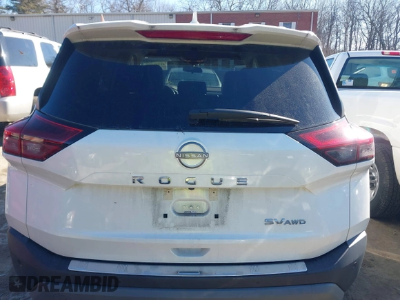2022 Nissan Rogue SV with VIN 5N1BT3BB3NC707269, listed as a IAAI auction lot 41749667 with 22,477 mi miles. Bid and sale history available at carsss.com. Image 16.