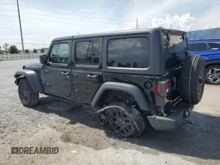 2024 Jeep Wrangler Sport S with VIN 1C4PJXDN2RW153564, listed as a Copart auction lot 58800705 with 19,633 mi miles and Salvage title. Bid and sale history available at DreamBid. Image 2.