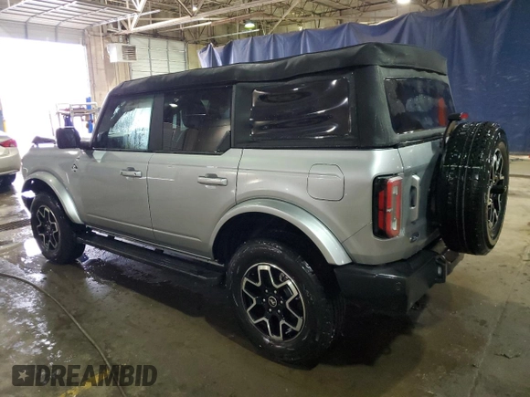 2024 Ford Bronco Outer Banks with VIN 1FMEE8BP2RLA43360, listed as a Copart auction lot 42874005 with 575 mi miles and Salvage title. Bid and sale history available at DreamBid. Image 2.