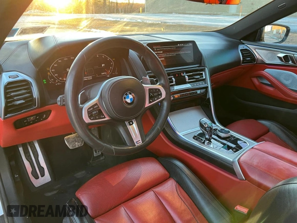 2019 BMW 8 Series M850i xDrive with VIN WBABC4C59KBU95625, listed as a Copart auction lot 43650255 with 64,452 mi miles and Clean Title. Bid and sale history available at DreamBid. Image 9.