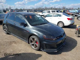 2017 Volkswagen Golf GTI S with VIN 3VW447AU3HM041776, listed as a IAAI auction lot 41866945 with 43,096 mi miles. Bid and sale history available at carsss.com. Image 1.