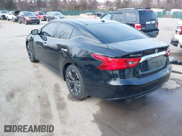 2016 Nissan Maxima 3.5 SV with VIN 1N4AA6AP2GC388167, listed as a IAAI auction lot 41790139 with 91,434 mi miles. Bid and sale history available at carsss.com. Image 3.
