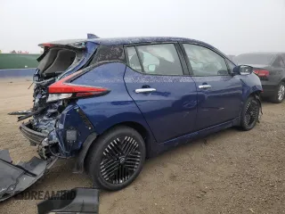 2025 Nissan LEAF SV Plus with VIN 1N4CZ1CV8SC561070, listed as a Copart auction lot 41474905 with 572 mi miles and Salvage Title. Bid and sale history available at carsss.com. Image 3.