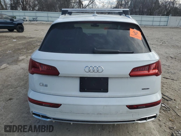 2020 Audi Q5 Premium Plus with VIN WA1E2AFYXL2056002, listed as a Copart auction lot 50502745 with 25,245 mi miles and Salvage title. Bid and sale history available at DreamBid. Image 6.