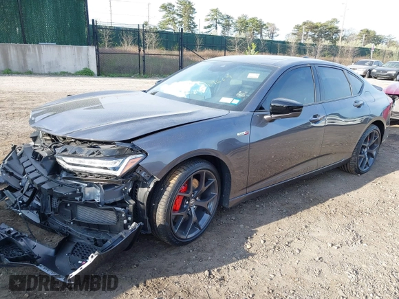 2023 Acura TLX Type S with VIN 19UUB7F95PA001368, listed as a IAAI auction lot 42119669 with 5,889 mi miles and . Bid and sale history available at DreamBid. Image 21.