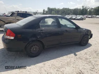 2008 Kia Spectra EX with VIN KNAFE121X85525733, listed as a Copart auction lot 66246444 with 166,211 mi miles and Salvage Title. Bid and sale history available at DreamBid. Image 3.