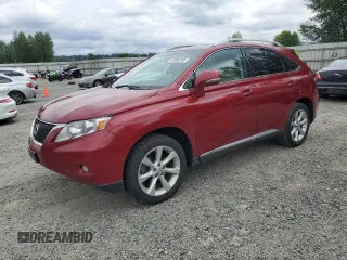 2010 Lexus RX 350 with VIN 2T2BK1BAXAC004977, listed as a Copart auction lot 62608295 with 132,752 mi miles and Non repairable. Bid and sale history available at DreamBid. Image 1.