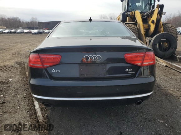 2011 Audi A8 with VIN WAUAVAFD9BN001074, listed as a Copart auction lot 51672175 with 130,823 mi miles and Non repairable. Bid and sale history available at DreamBid. Image 6.