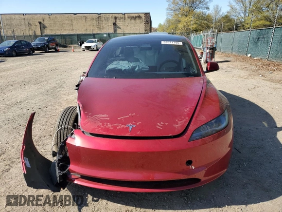 2025 Tesla Model 3 Long Range z VIN 5YJ3E1EA7SF906723, wystawiony jako Copart lot #53521795 z przebiegiem 5 115 mil mil oraz Szkoda całkowita • Salvage title. Historia ofert i sprzedaży dostępna na DreamBid. Obrazek 5.