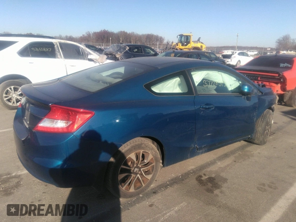 2013 Honda Civic Cpe EX with VIN 2HGFG3B89DH530951, listed as a IAAI auction lot 37728515 with 130,000 mi miles. Bid and sale history available at carsss.com. Image 4.