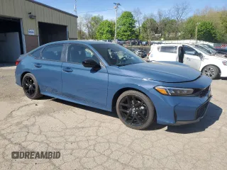 2025 Honda Civic Sport with VIN 2HGFE2F54SH519305, listed as a Copart auction lot 54912895 with 6,146 mi miles and Salvage title. Bid and sale history available at DreamBid. Image 4.