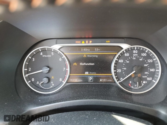 2023 Nissan Sentra SR with VIN 3N1AB8DV1PY325133, listed as a Copart auction lot 52385105 with 28,310 mi miles and Salvage Title. Bid and sale history available at DreamBid. Image 9.