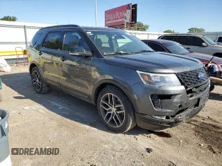2018 Ford Explorer Sport z VIN 1FM5K8GT6JGA79581, wystawiony jako Copart lot #61348985 z przebiegiem 79 773 mil mil oraz Szkoda całkowita • Salvage title. Historia ofert i sprzedaży dostępna na DreamBid. Obrazek 4.