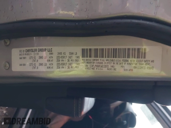2015 Jeep Cherokee Sport с VIN 1C4PJMAB0FW613972, выставлен на аукционе IAAI как лот 42078623 с пробегом 162 052 миль миль и . История ставок и продаж доступна на DreamBid. Изображение 9.