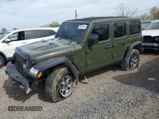 2021 Jeep Wrangler Unlimited Rubicon with VIN 1C4JJXFM3MW555919, listed as a Copart auction lot 54319775 with 51,188 mi miles and Salvage Title. Bid and sale history available at carsss.com. Image 1.