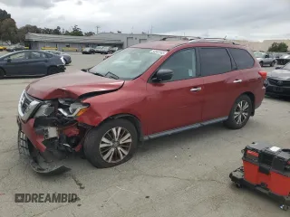 2017 Nissan Pathfinder SV z VIN 5N1DR2MN7HC684124, wystawiony jako Copart lot #54582565 z przebiegiem 230 127 mil mil oraz Szkoda całkowita • Salvage title. Historia ofert i sprzedaży dostępna na DreamBid. Obrazek 1.
