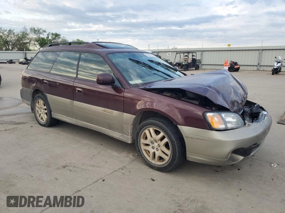 2000 Subaru Legacy Outback Limited z VIN 4S3BH6865Y7605664, wystawiony jako Copart lot #50574195 z przebiegiem 141 501 mil mil oraz Szkoda całkowita • Salvage title. Historia ofert i sprzedaży dostępna na DreamBid. Obrazek 4.