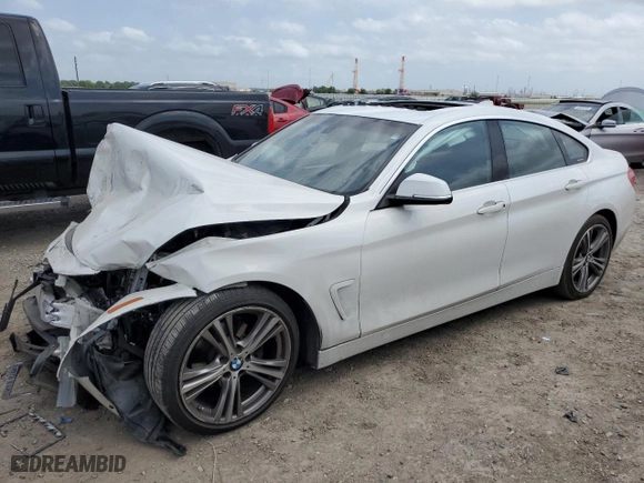 2017 BMW 4 Series 430i with VIN WBA4F7C55HG786295, listed as a Copart auction lot 53821775 with 0 mi miles and Clean Title. Bid and sale history available at carsss.com. Image 1.