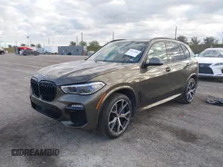 2021 BMW X5 xDrive45e with VIN 5UXTA6C01M9H19575, listed as a IAAI auction lot 40817408 with 37,724 mi miles. Bid and sale history available at carsss.com. Image 2.