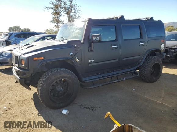 2006 Hummer H2 with VIN 5GRGN23U96H101430, listed as a Copart auction lot 75453514 with 168,958 mi miles and Salvage Title. Bid and sale history available at carsss.com. Image 1.