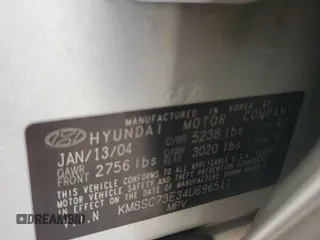 2004 Hyundai Santa Fe GLS with VIN KM8SC73E34U696511, listed as a Copart auction lot 73497994 with 116,718 mi miles and Salvage Title. Bid and sale history available at carsss.com. Image 12.