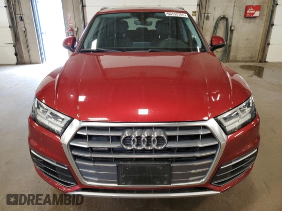 2018 Audi Q5 Premium Plus with VIN WA1BNAFY9J2241245, listed as a Copart auction lot 60152755 with 70,352 mi miles and Salvage title. Bid and sale history available at DreamBid. Image 5.