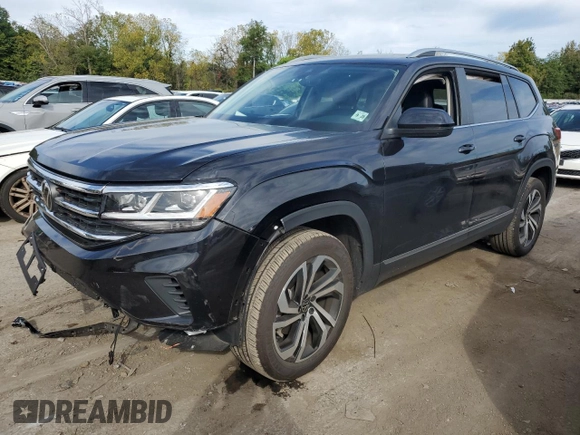 2023 Volkswagen Atlas SEL with VIN 1V2BP2CA9PC552396, listed as a Copart auction lot 73565154 with 14,687 mi miles and Salvage title. Bid and sale history available at DreamBid. Image 1.