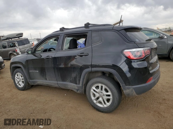 2017 Jeep Compass Sport z VIN 3C4NJCABXHT643474, wystawiony jako Copart lot #53654615 z przebiegiem 79 855 mil mil oraz Szkoda całkowita • Salvage title. Historia ofert i sprzedaży dostępna na DreamBid. Obrazek 2.