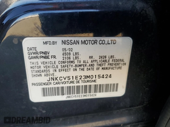 2003 Infiniti G35 w/Leather z VIN JNKCV51E23M015424, wystawiony jako Copart lot #87714105 z przebiegiem 174 773 mil mil oraz Szkoda całkowita • Salvage title. Historia ofert i sprzedaży dostępna na DreamBid. Obrazek 12.