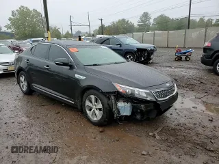 2015 Kia Optima Hybrid with VIN KNAGM4AD0F5082638, listed as a Copart auction lot 72855864 with 0 mi miles and Salvage Title. Bid and sale history available at carsss.com. Image 11.