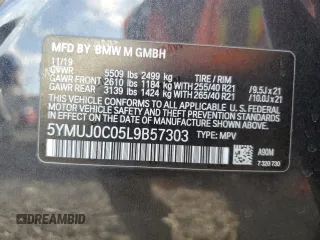2020 BMW X4 M Competition z VIN 5YMUJ0C05L9B57303, wystawiony jako Copart lot #79167294 z przebiegiem 56 584 mil mil oraz Szkoda całkowita • Salvage title. Historia ofert i sprzedaży dostępna na DreamBid. Obrazek 15.