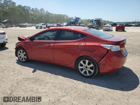 2013 Hyundai Elantra Limited with VIN KMHDH4AE2DU770397, listed as a Copart auction lot 51795655 with 146,281 mi miles and Salvage Title. Bid and sale history available at carsss.com. Image 2.