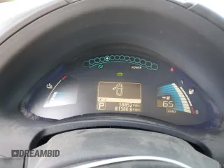 2017 Nissan LEAF SV with VIN 1N4BZ0CP8HC302191, listed as a Copart auction lot 52509755 with 58,852 mi miles and Salvage title. Bid and sale history available at DreamBid. Image 9.