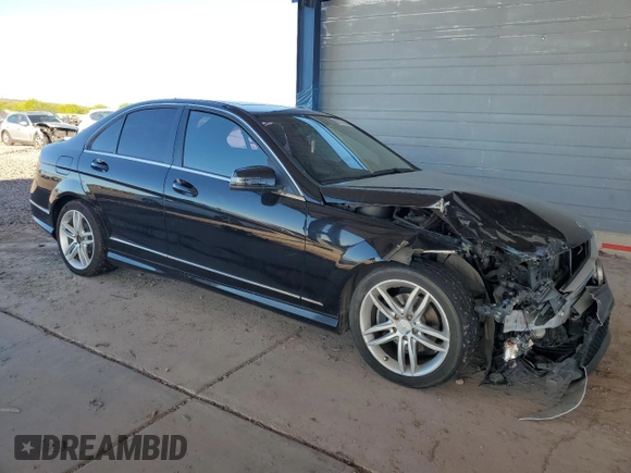 2012 Mercedes-Benz C 300 Sport with VIN WDDGF8BB7CR207887, listed as a Copart auction lot 62177525 with 158,417 mi miles and Salvage title. Bid and sale history available at DreamBid. Image 4.