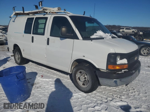 2014 Chevrolet Express Cargo Van with VIN 1GCWGFCB2E1114900, listed as a Copart auction lot 46157065 with 143,434 mi miles and Clean Title. Bid and sale history available at carsss.com. Image 4.