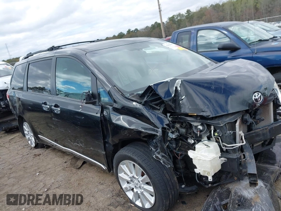 2012 Toyota Sienna XLE AAS with VIN 5TDYK3DC3CS200830, listed as a IAAI auction lot 41825987 with 158,672 mi miles and . Bid and sale history available at carsss.com. Image 1.