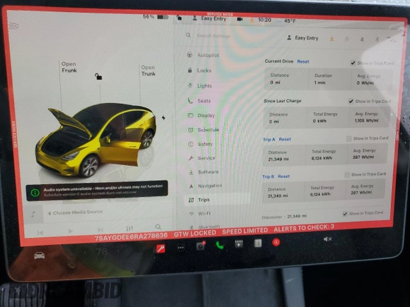 2024 Tesla Model Y Long Range with VIN 7SAYGDEE6RA278636, listed as a Copart auction lot 48718085 with 21,349 mi miles and Salvage Title. Bid and sale history available at DreamBid. Image 9.