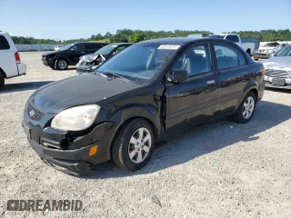 2008 Kia Rio LX with VIN KNADE123486396519, listed as a Copart auction lot 52618615 with 146,419 mi miles and Salvage Title. Bid and sale history available at carsss.com. Image 1.