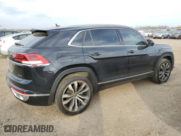 2021 Volkswagen Atlas SEL Premium R-Line with VIN 1V2FE2CA1MC205020, listed as a Copart auction lot 77742994 with 25,047 mi miles and Salvage title. Bid and sale history available at DreamBid. Image 3.