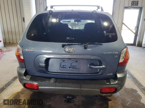 2003 Hyundai Santa Fe GLS with VIN KM8SC73D23U373492, listed as a Copart auction lot 75107684 with 205,655 mi miles and Salvage Title. Bid and sale history available at carsss.com. Image 6.