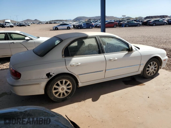 2003 Hyundai Sonata GLS with VIN KMHWF35H43A876198, listed as a Copart auction lot 45571305 with 134,928 mi miles and Clean Title. Bid and sale history available at carsss.com. Image 3.