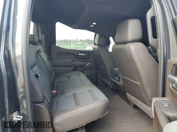 2021 GMC Sierra 1500 Denali with VIN 1GTU9FEL1MZ252967, listed as a Copart auction lot 58204675 with 34,686 mi miles and Salvage title. Bid and sale history available at DreamBid. Image 10.